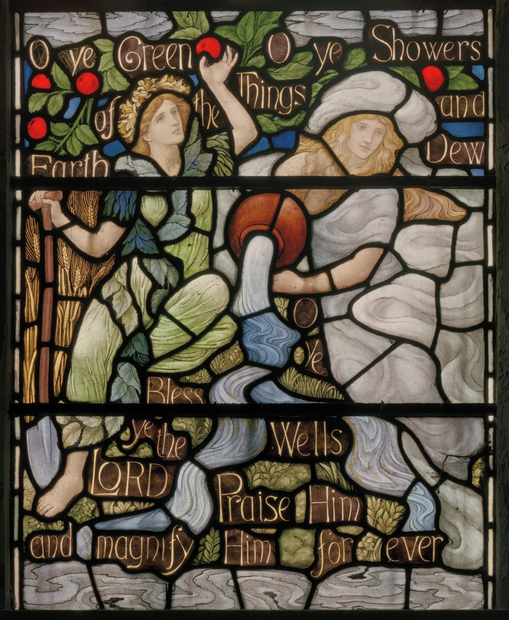 Ô vous choses vertes, détail de la fenêtre Benedicite - Henry Holiday