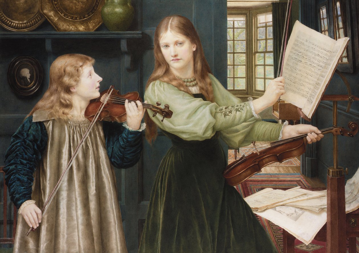 Peintures préraphaélites : Duo - Henry Holiday