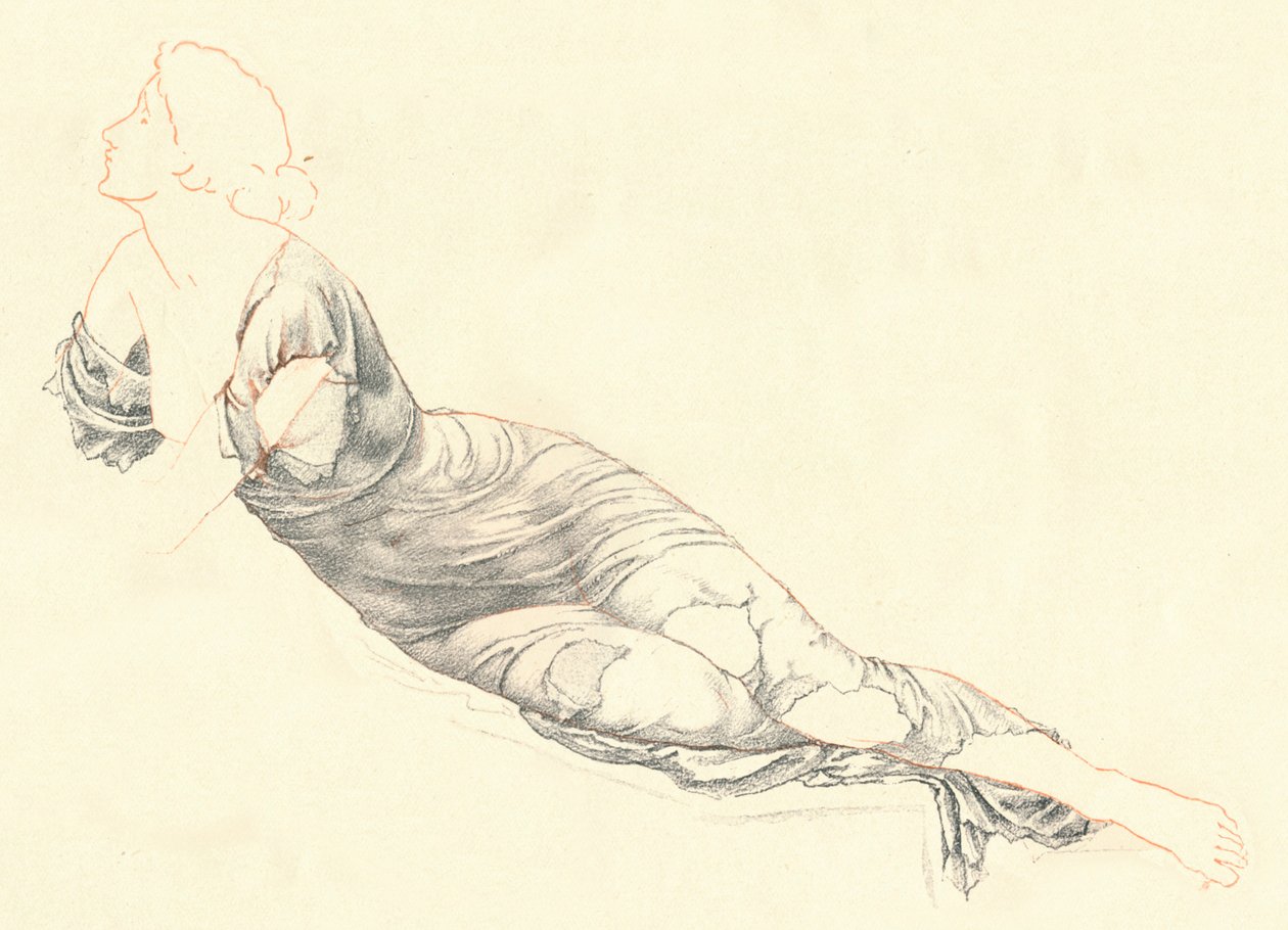 Étude de draperie, vers 1900 - Henry Holiday