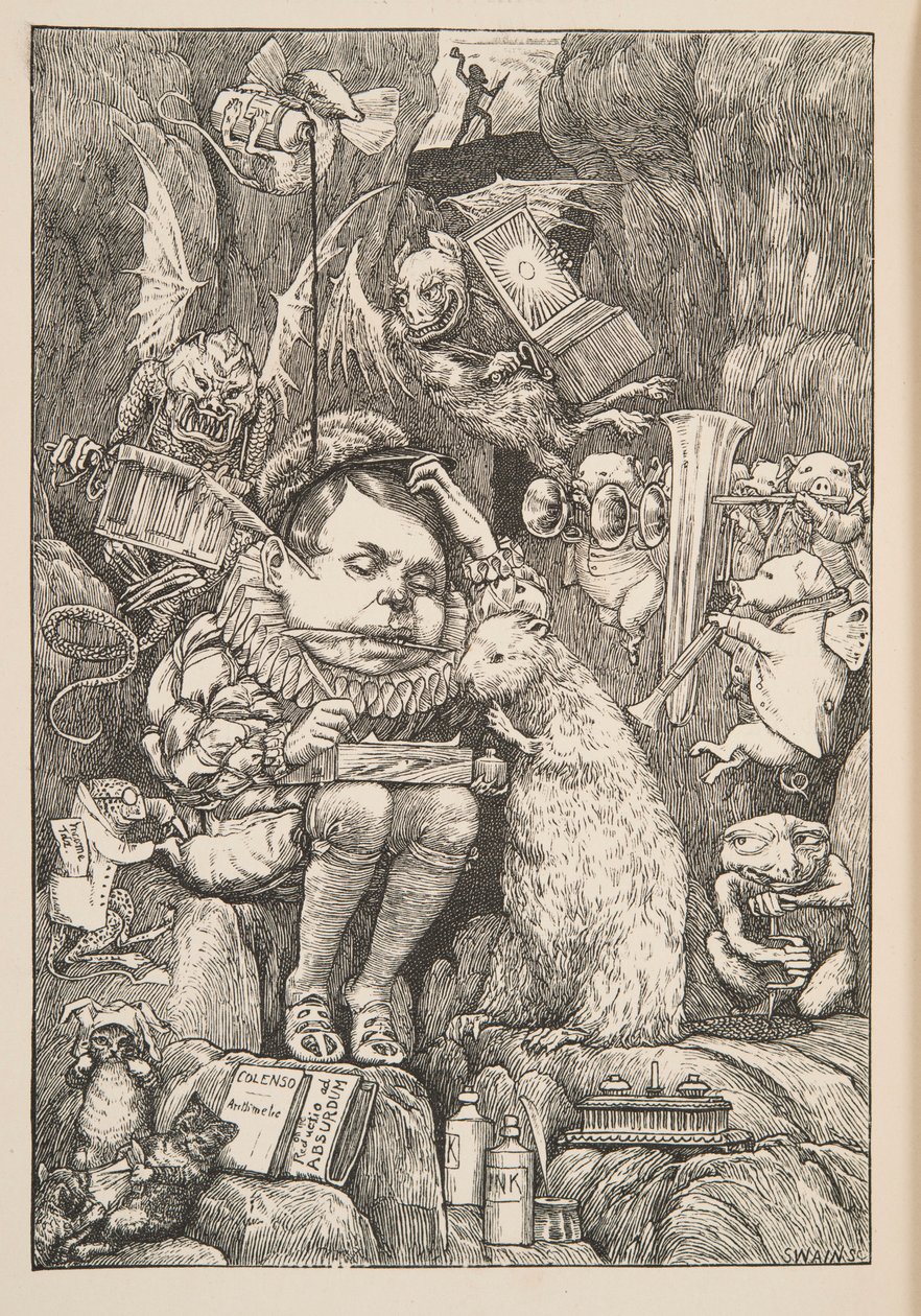 Le castor apporta du papier, un portfolio et des stylos, pub. 1876 - Henry Holiday