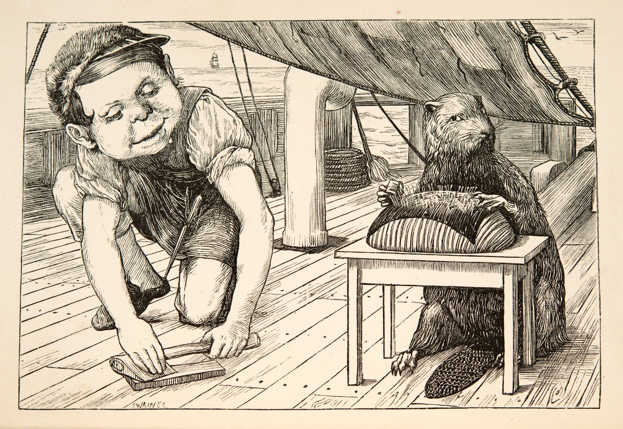 Le castor regardait dans la direction opposée, pub. 1876 - Henry Holiday