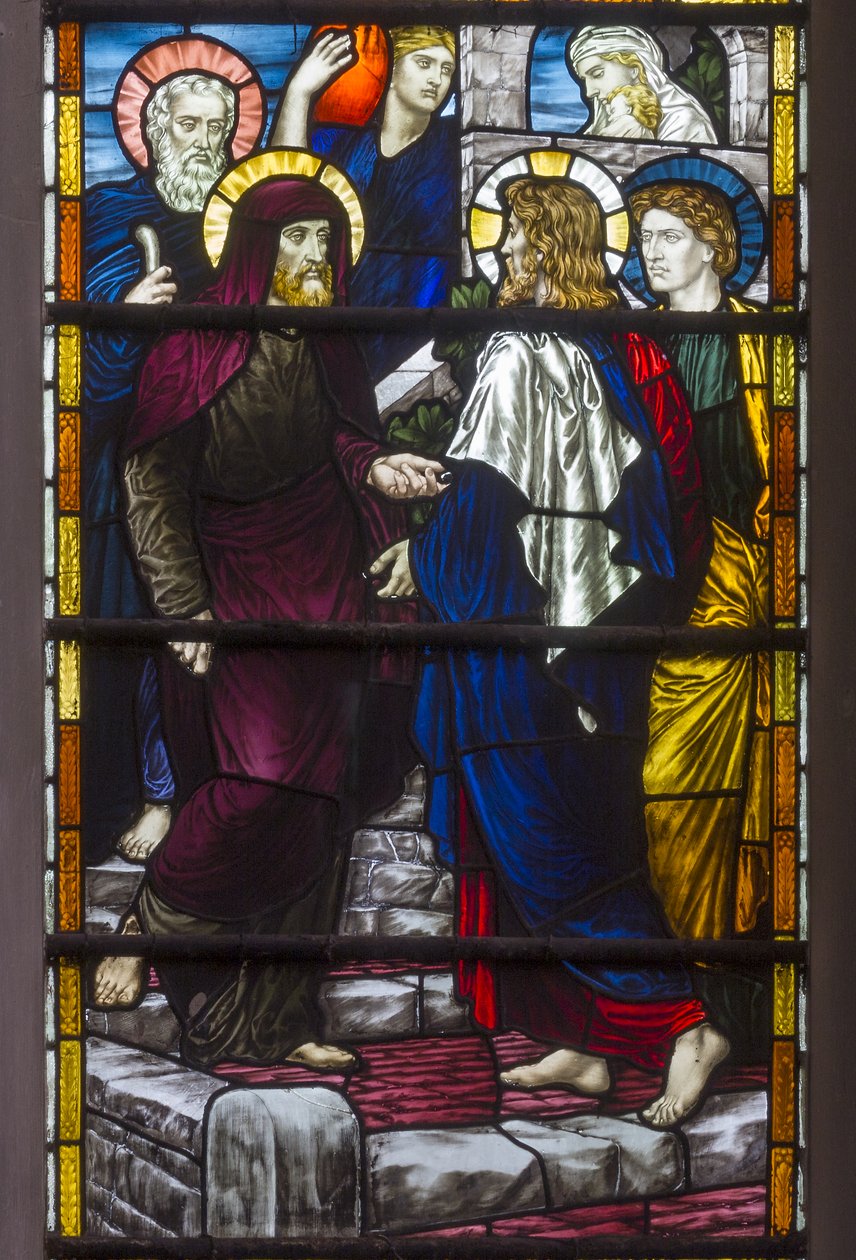 Westminster, St Margaret, James Powell & Sons, Henry Holiday, Christ quittant la maison de Marie & Marthe, 1883 - Henry Holiday