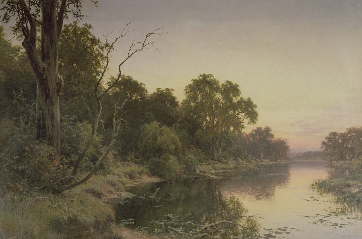 Un bras mort de la rivière Murray - Henry James Johnstone