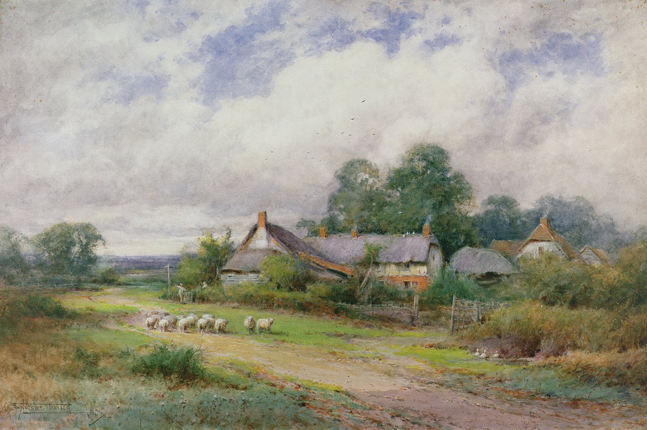 Retour du marché, un hameau du Bedfordshire - Henry John Sylvester Stannard