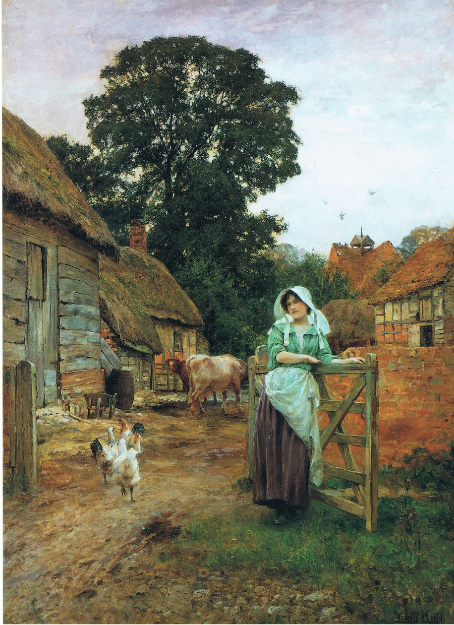 À la porte de la ferme - Henry John Yeend King