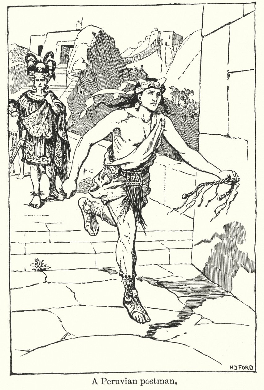 Un facteur péruvien (lithographie) - Henry Justice Ford