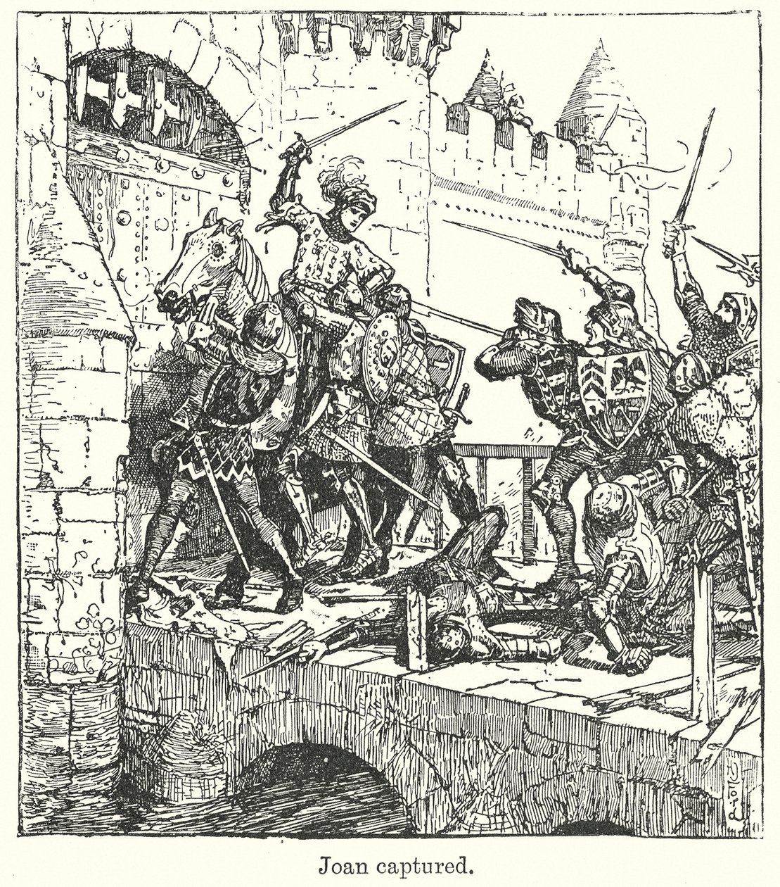 Joan capturée (litho) - Henry Justice Ford