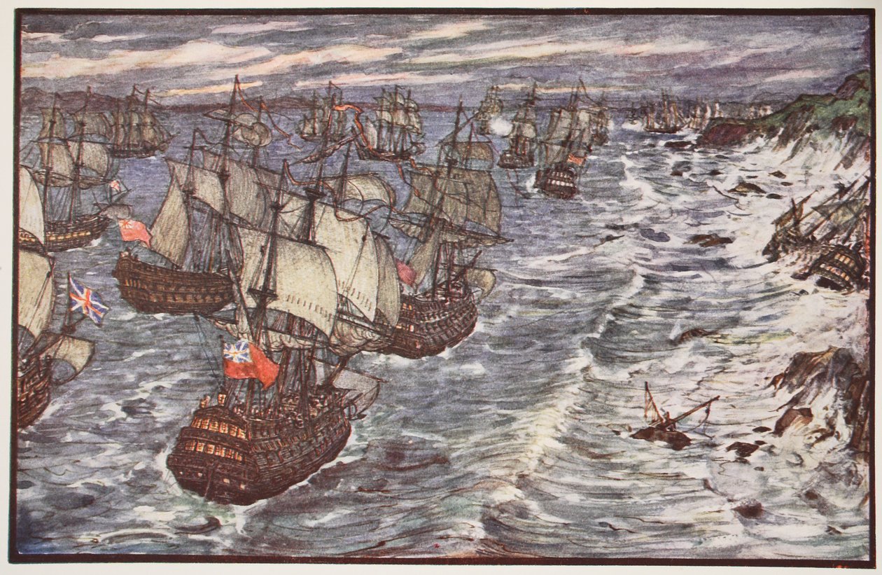 Baie de Quiberon, 1759, illustration de 