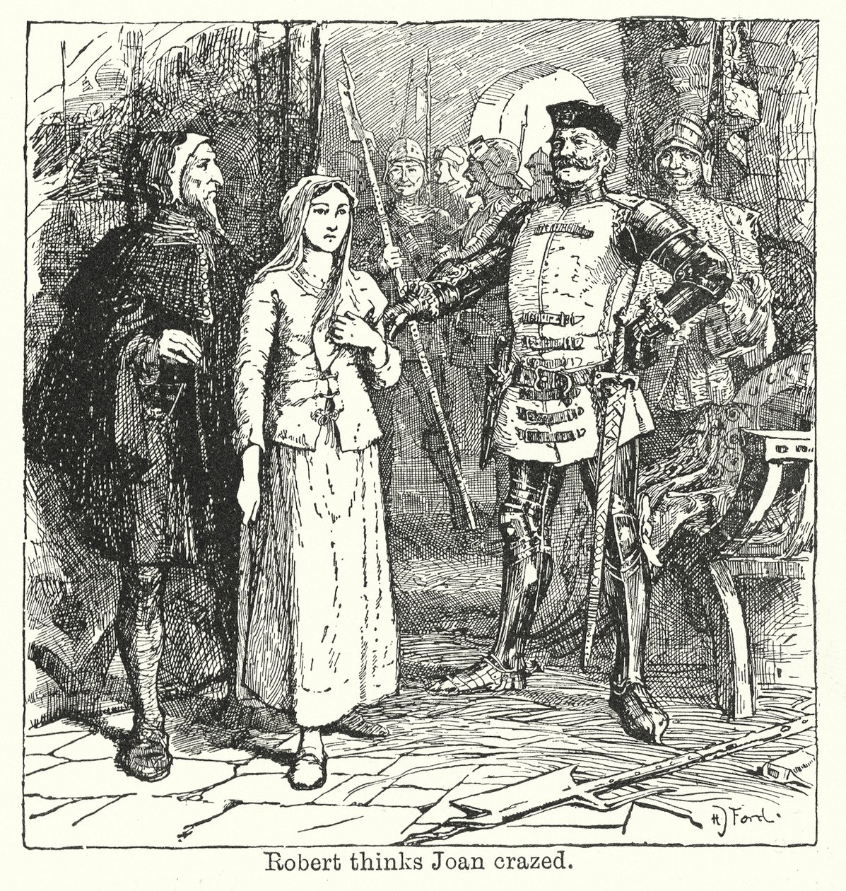 Robert pense que Joan est folle (litho) - Henry Justice Ford