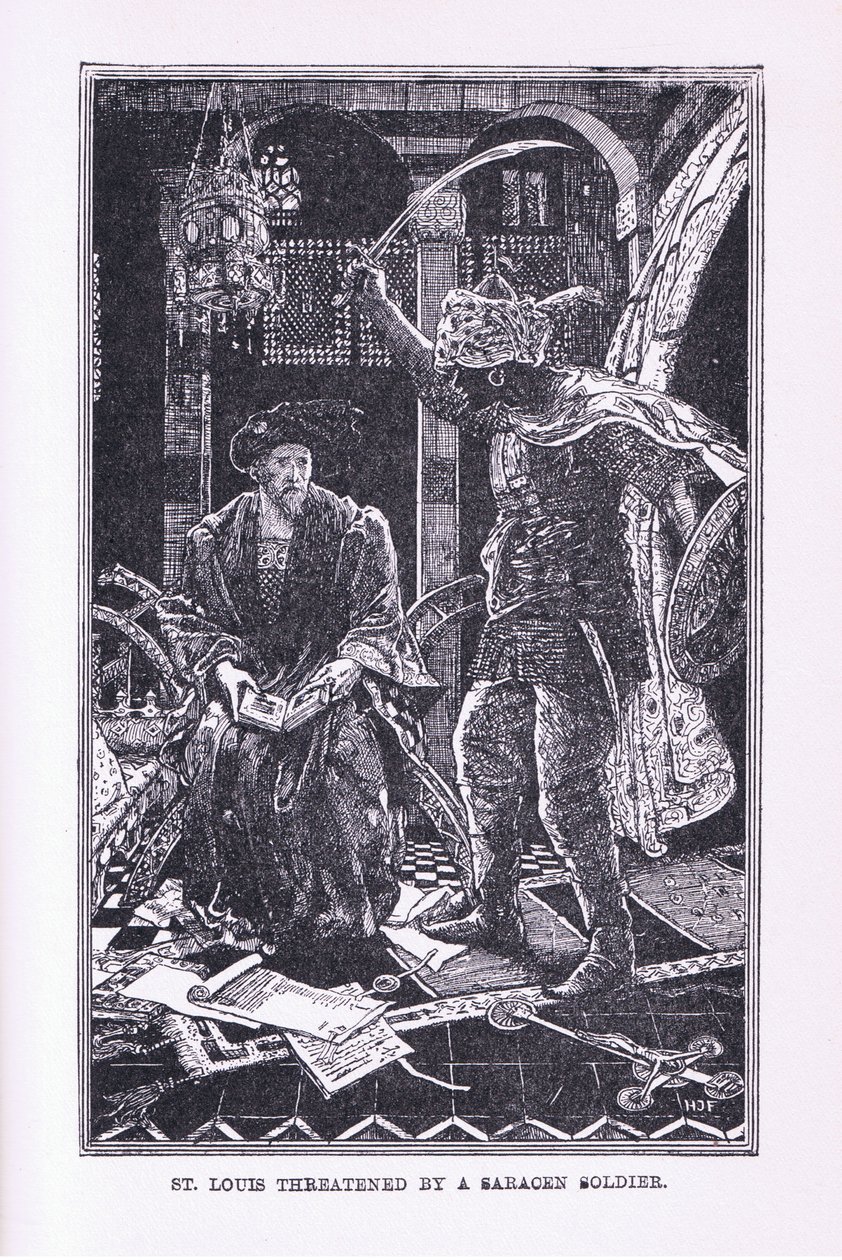 Saint Louis menacé par le soldat sarrasin - Henry Justice Ford