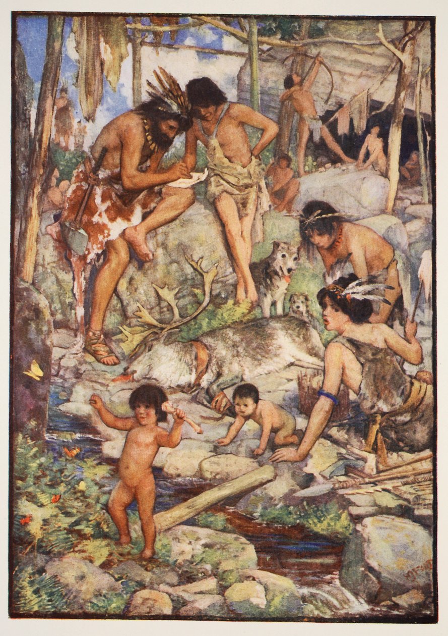 Les gens des cavernes, illustration de 