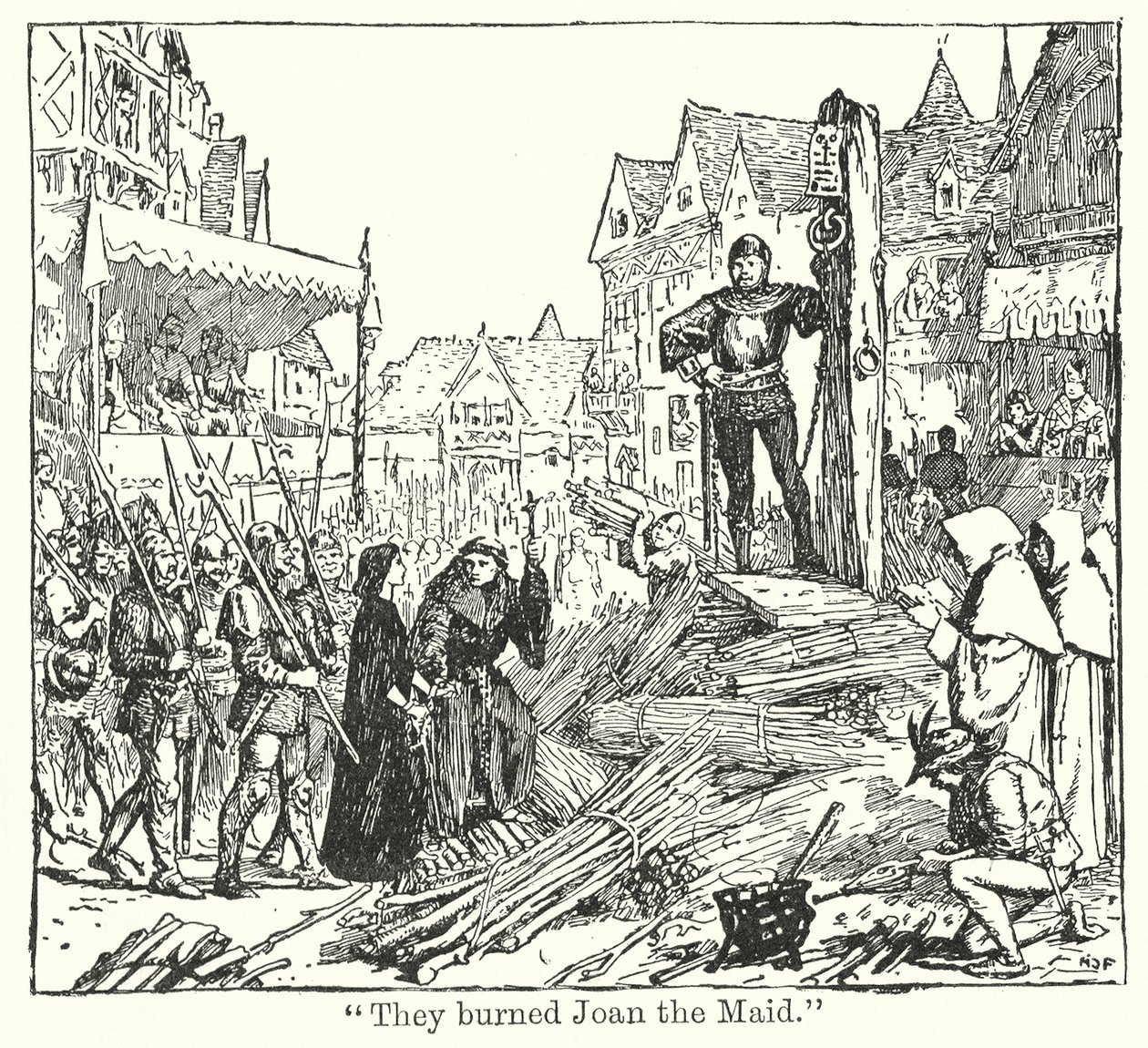 "Ils ont brûlé Jeanne la Pucelle" (litho) - Henry Justice Ford