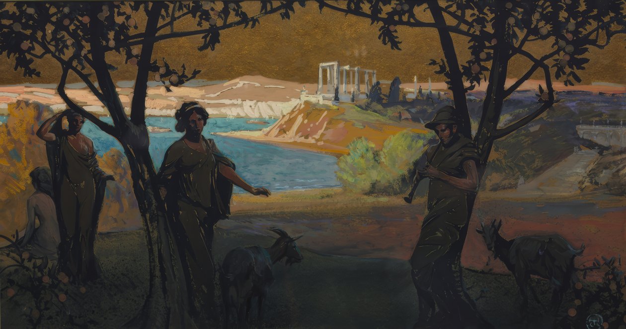 Esquisse murale, Étude pastorale, n° 1 - Henry Keller