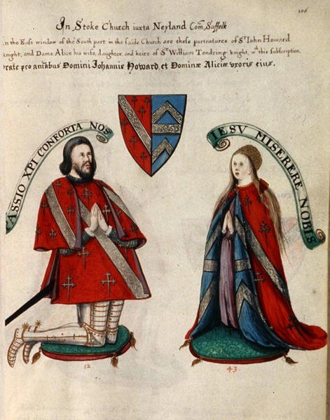 Sir John Howard III et sa deuxième épouse Alice Tendring - Henry Lilly
