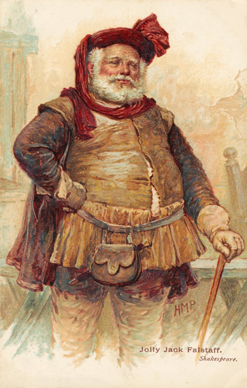 Sir John Falstaff, personnage comique de William Shakespeare (impression) - Henry Marriott Paget