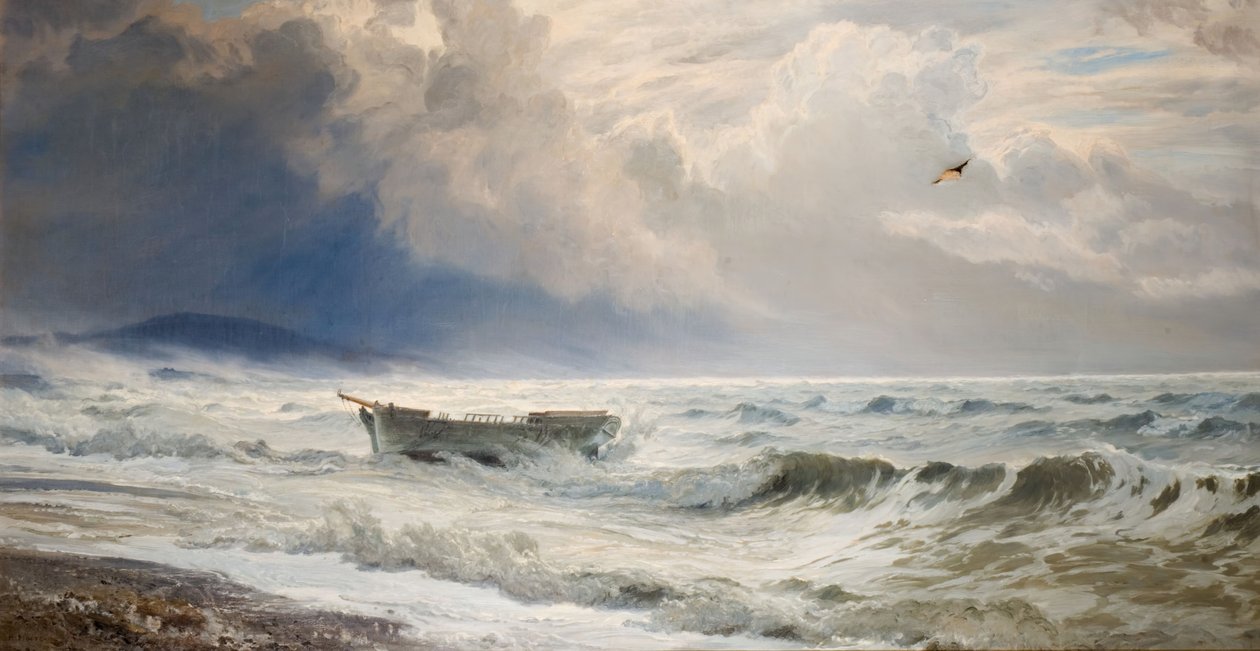 Temps rude sur la côte, Cumberland, 1874 - Henry Moore