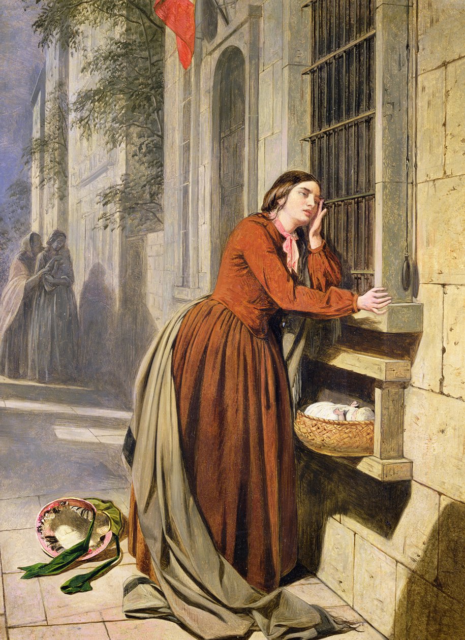 Mère déposant son enfant à l