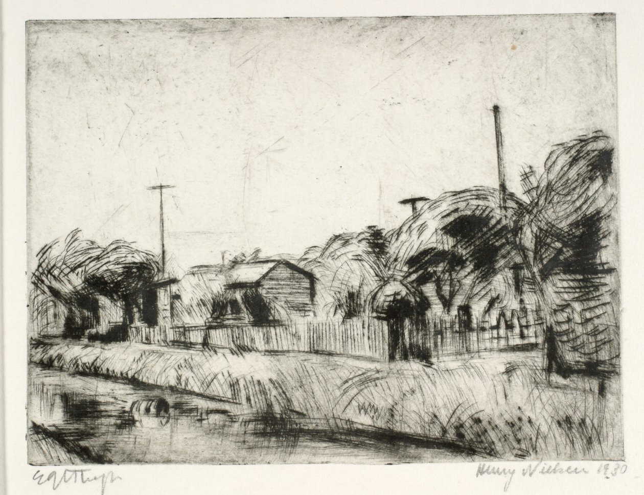 Jardins ouvriers au bord du canal - Henry Nielsen