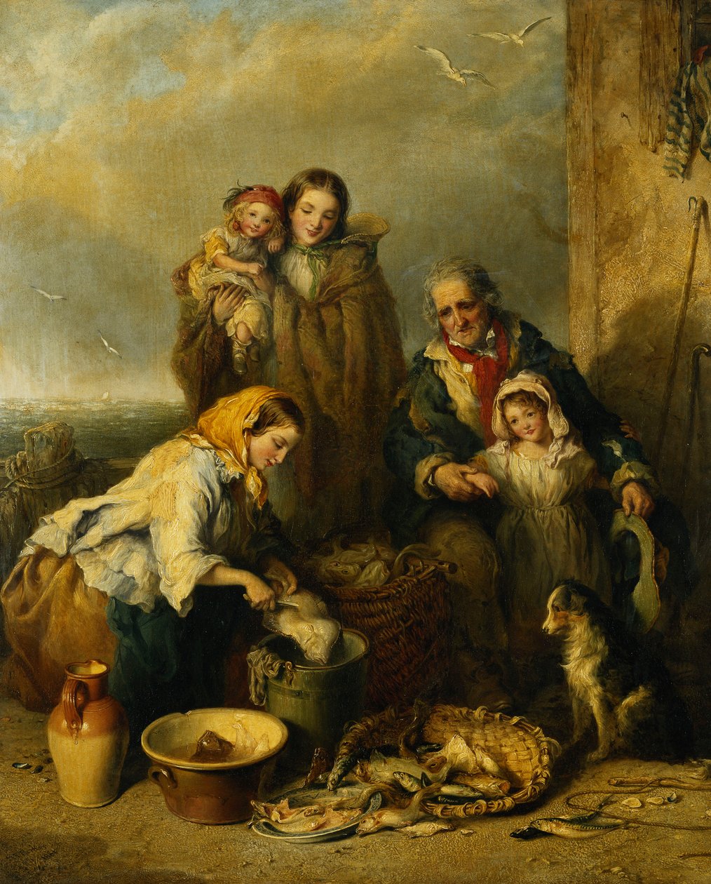 La famille du pêcheur, 1861 - Henry Perlee Parker