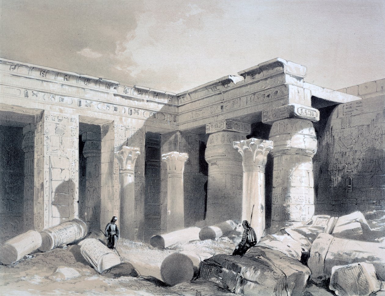 Medinet Abou, Thèbes, Égypte, XIXe siècle - Henry Pilleau