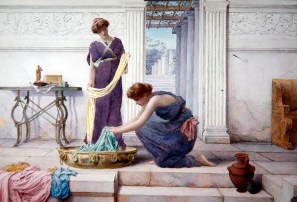 Devoirs ménagers, c.1895 - Henry Ryland