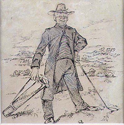 Le golfeur pensif, illustration du magazine 