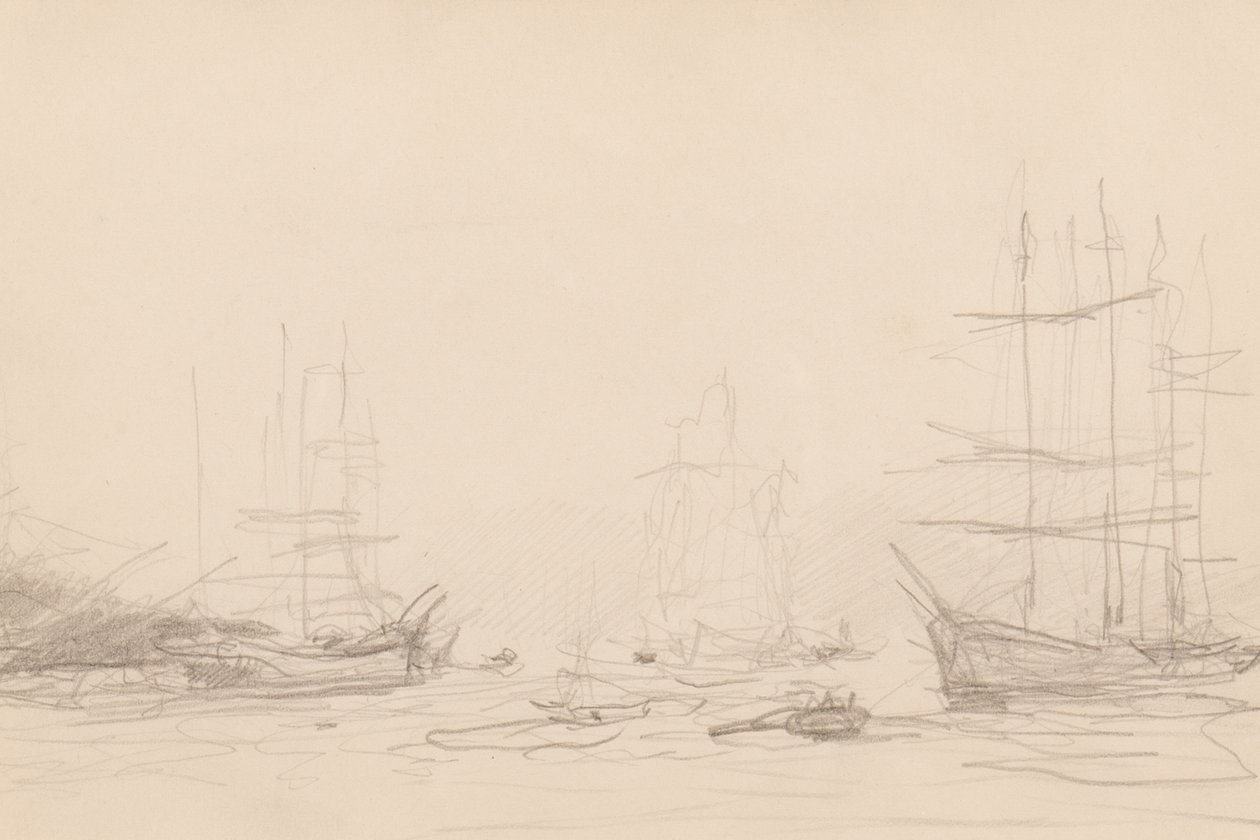 Navires dans le port de Falmouth - Henry Scott Tuke