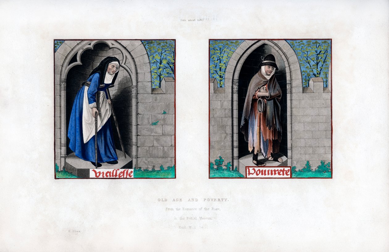 Vieillesse et pauvreté, vers 1480, 1843 - Henry Shaw