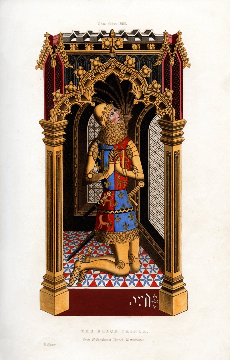 Le Prince Noir, vers 1355, 1843 - Henry Shaw