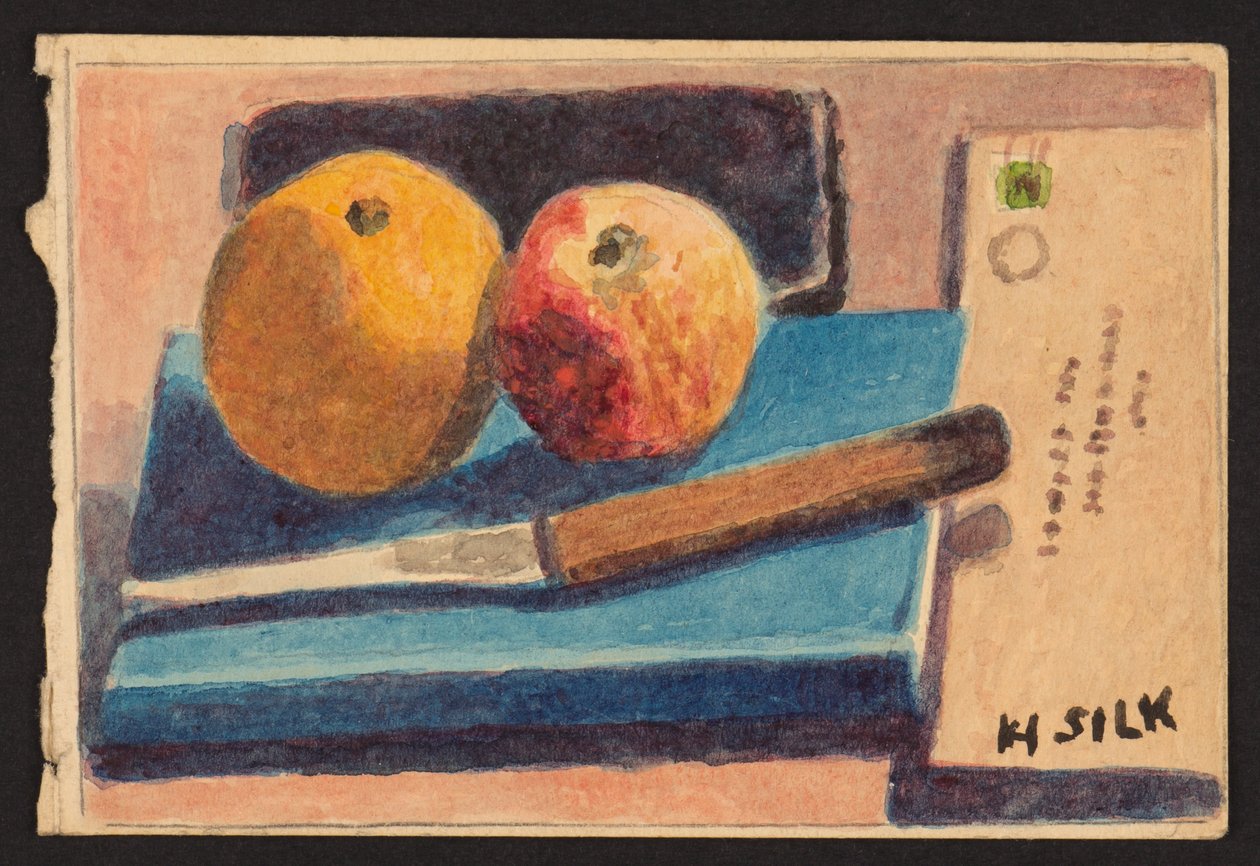 Fruits et couteau, c.1930 - Henry Silk