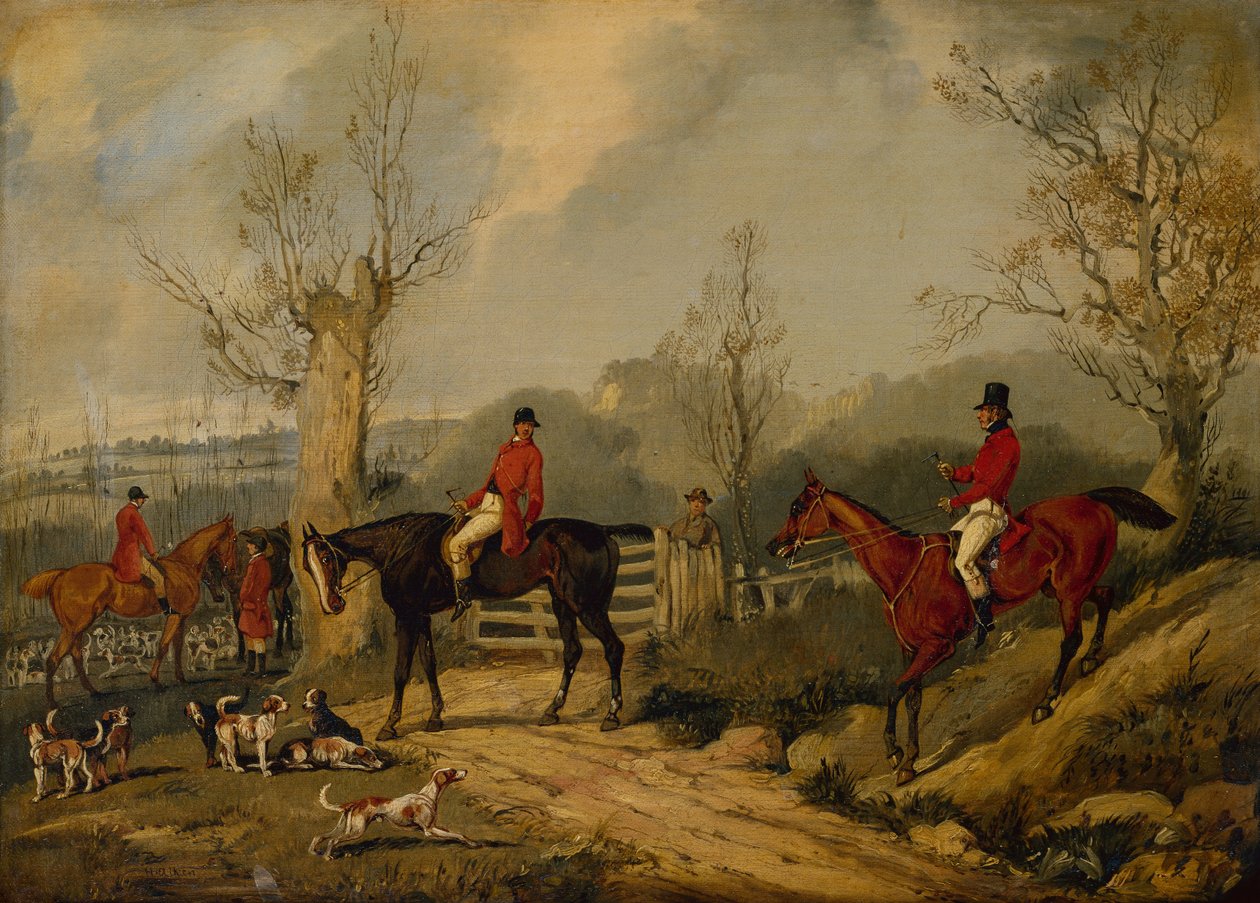 La rencontre au-dessus de la porte - Henry Sr Alken