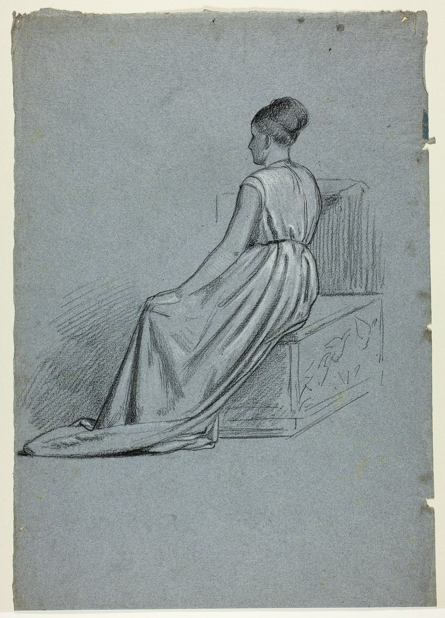Femme assise regardant vers la gauche - Henry Stacy Marks