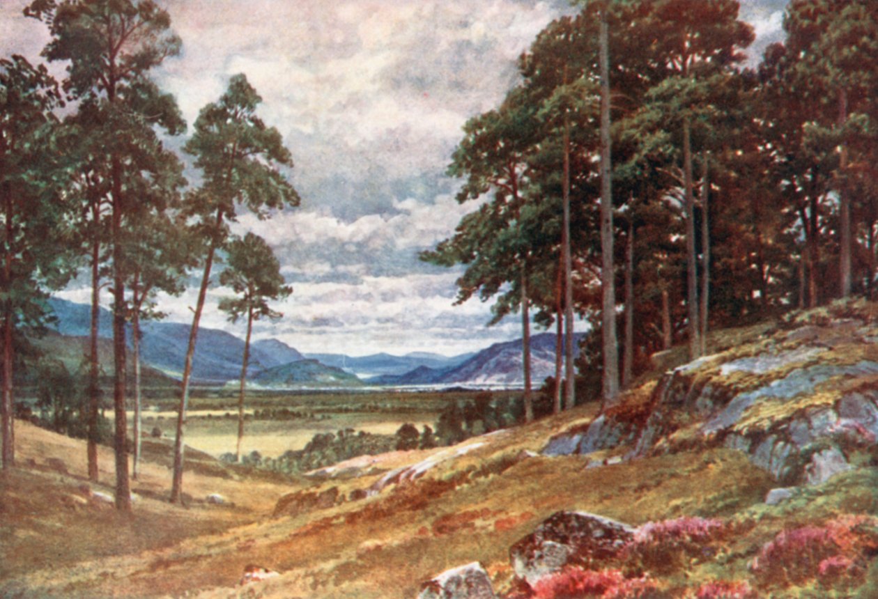 Un aperçu des Grampians, Inverness-Shire (lithographie couleur) - Henry Sutton Palmer