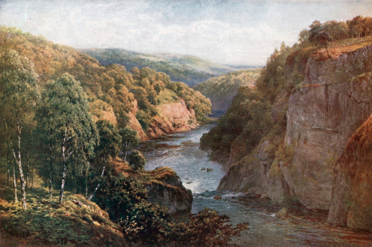 La rivière Glass près de Beauty, Inverness-Shire (lithographie couleur) - Henry Sutton Palmer
