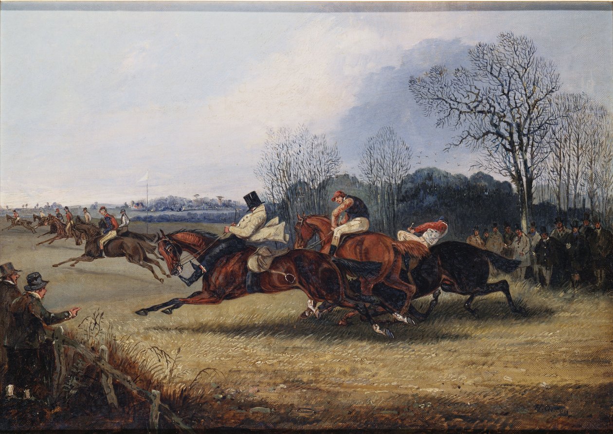 Un incident dans la course de steeple de Wakefield - Henry Thomas Alken