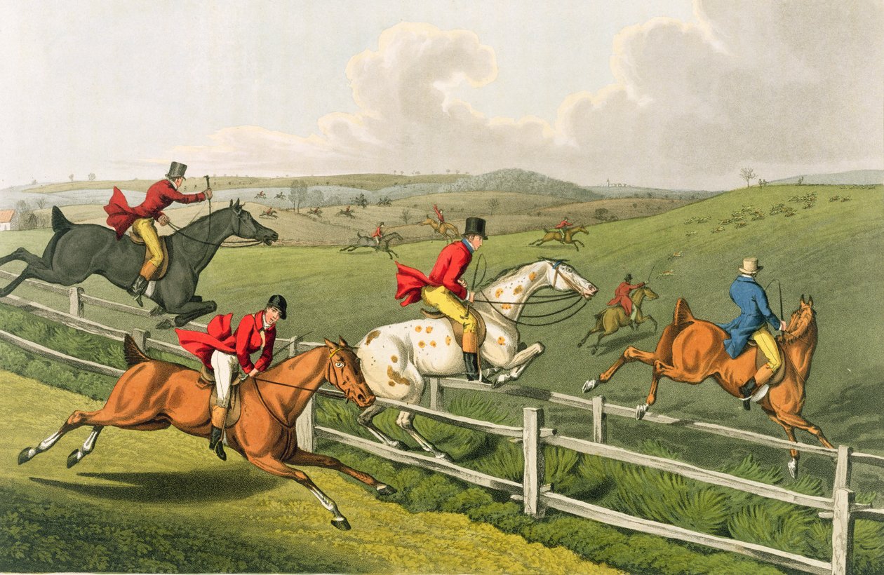 Chasse au renard, gravée à l
