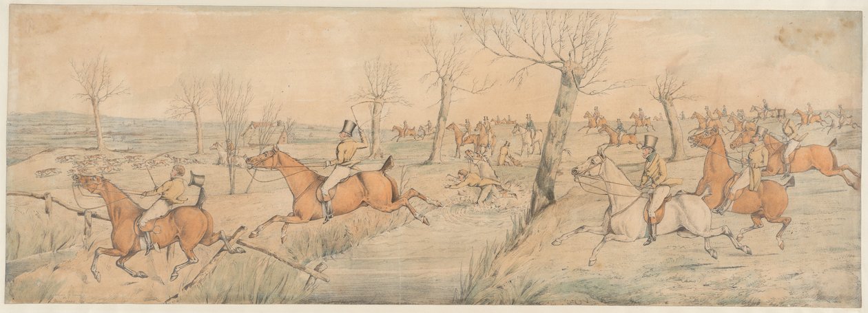 Chasse au renard: à pleine poursuite - Henry Thomas Alken