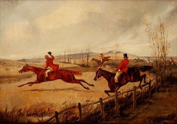 Plein cri, par-dessus la clôture - Henry Thomas Alken