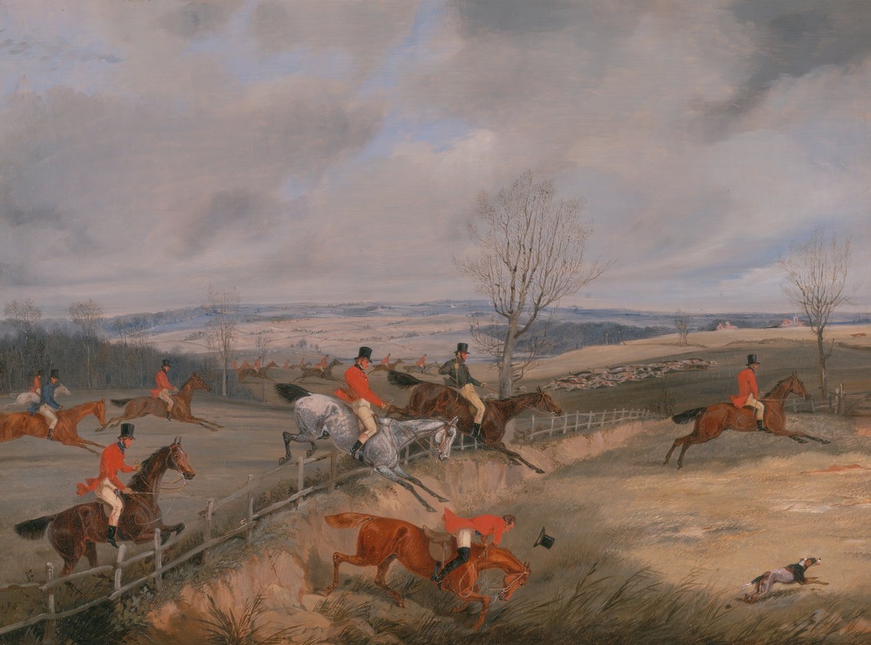 Scène de chasse : dessin de la couverture, vers 1840 - Henry Thomas Alken