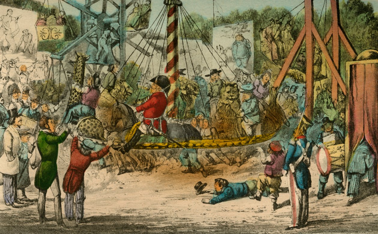 M. Jorrocks fait une promenade à la fête de St. Cloud, 1838 - Henry Thomas Alken