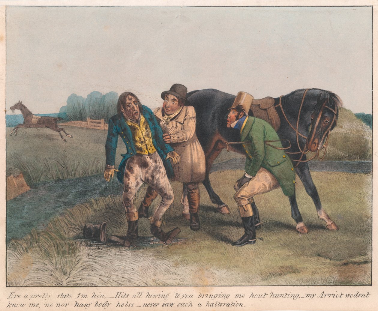 Lot de douze avec page de titre : « Sporting Satirist » - Henry Thomas Alken