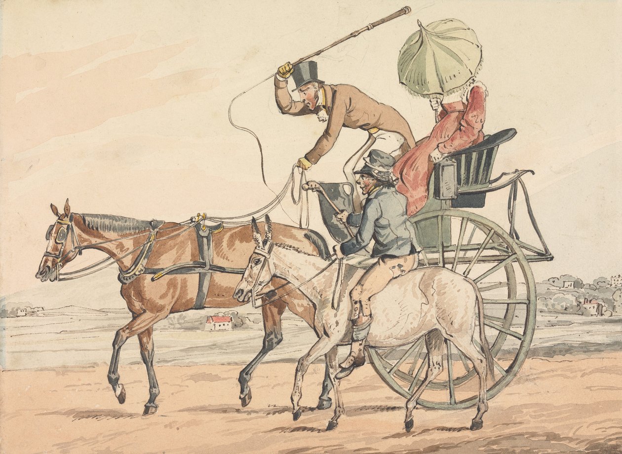 « Découvertes sportives, ou les misères de la conduite : » ... Vous découvrez que vous avez obtenu un cheval fiable - Henry Thomas Alken