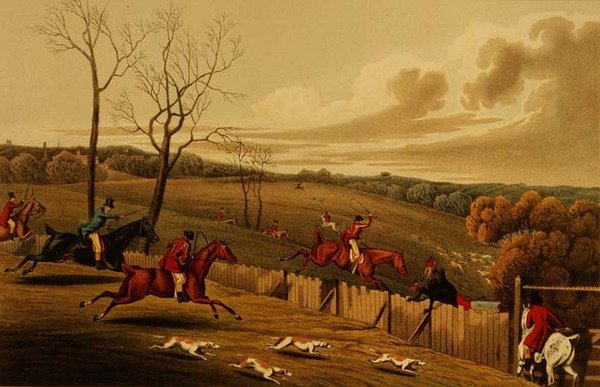 Chasse au cerf, aquatinte par I. Clark, publié par Thomas McLean - Henry Thomas Alken