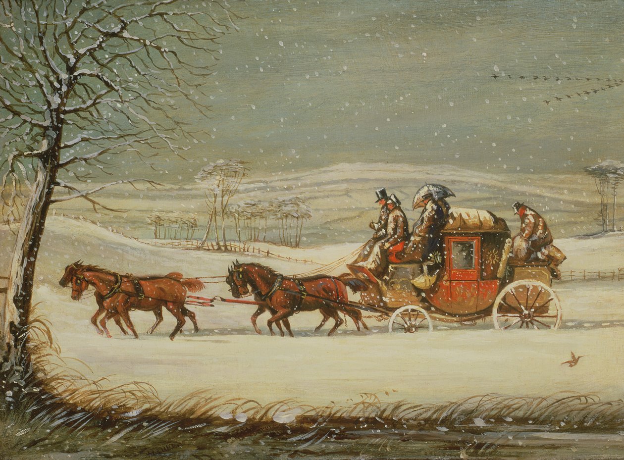 Le courrier royal en hiver - Henry Thomas Alken