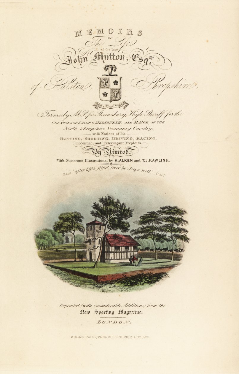 Page de titre avec titre calligraphique et vignette de l