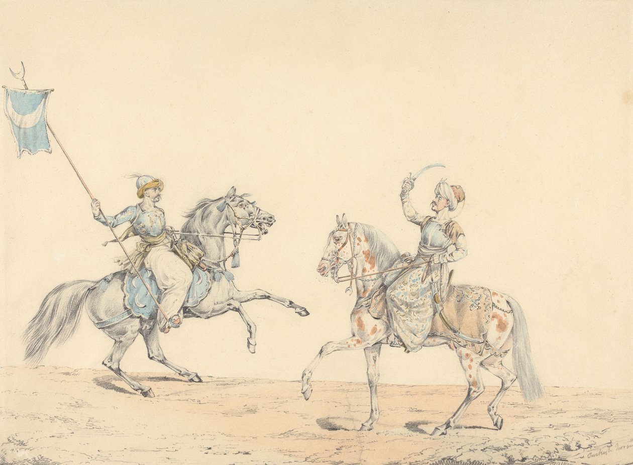 Deux cavaliers turcs - Henry Thomas Alken