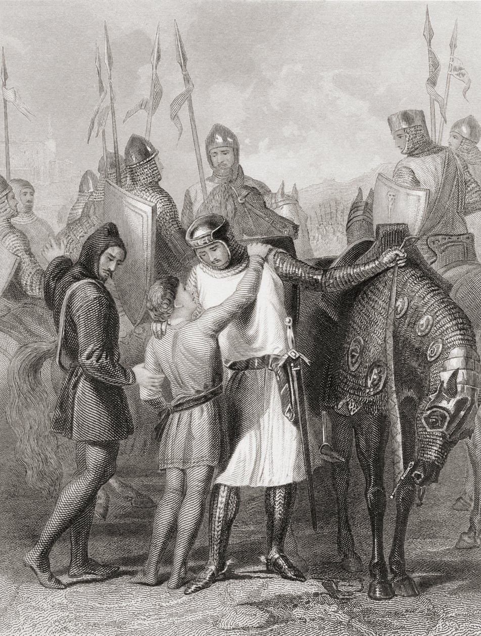 Richard, comte de Pembroke, prenant congé de son frère avant de partir pour l