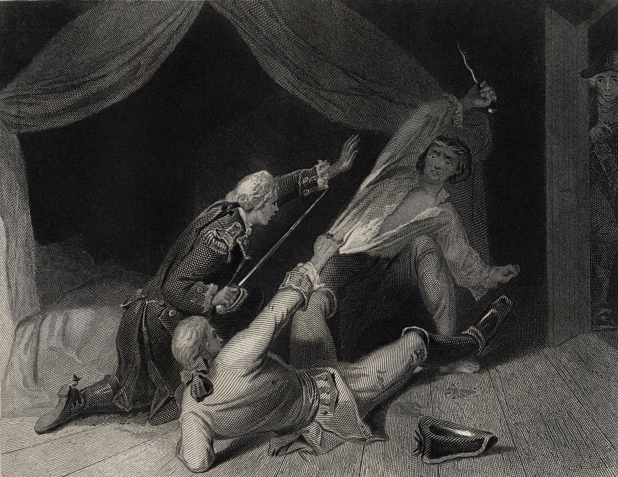 La capture de Lord Edward Fitzgerald pour haute trahison, gravé par J. Rogers - Henry Warren