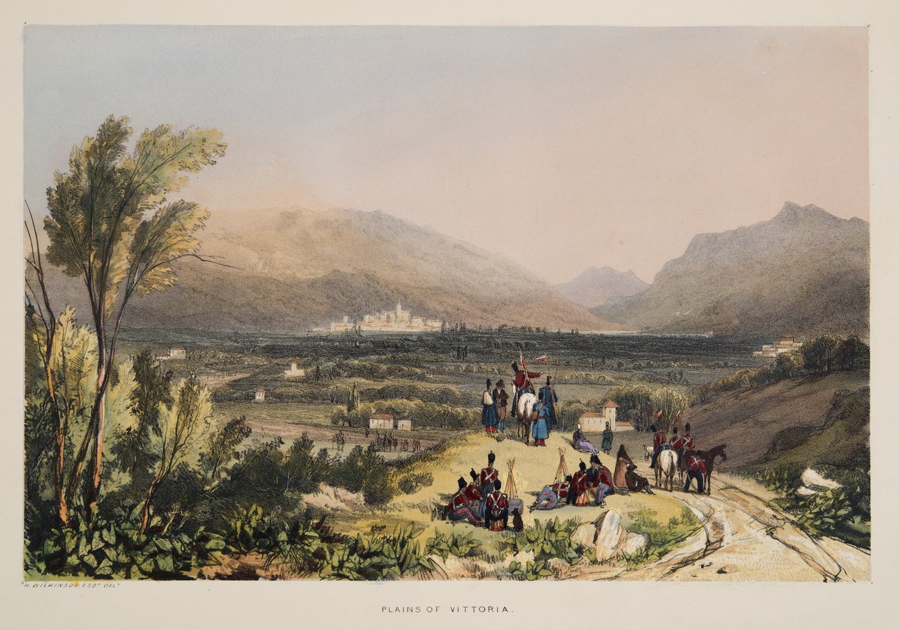 Plaines et ville de Vitoria, des Croquis de paysages dans les provinces basques d