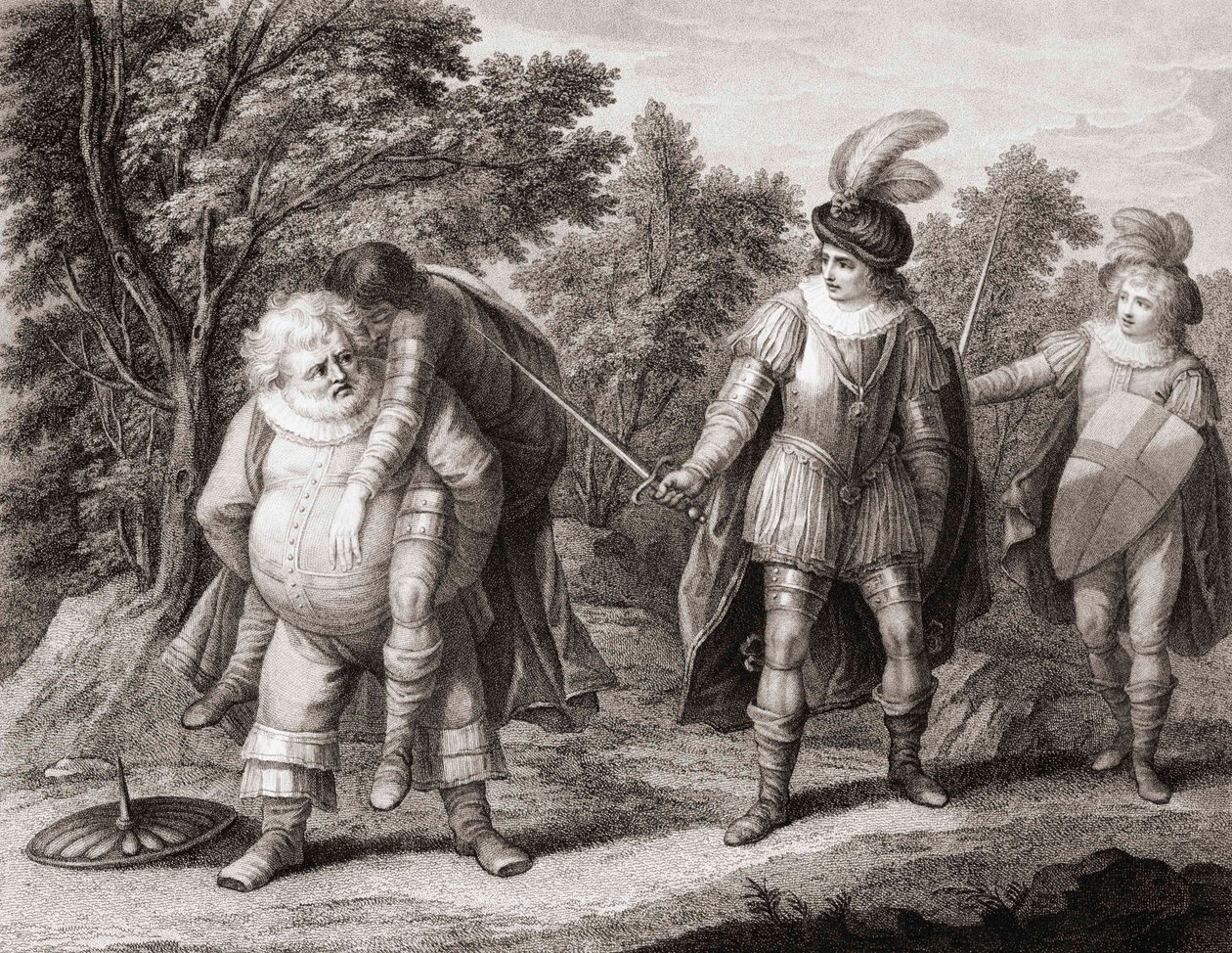 Falstaff avec le corps de Hotspur sur son dos - Henry William (after) Bunbury